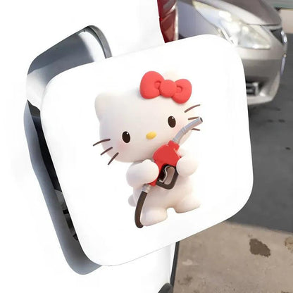 Hello Kitty Oil Cap Stickers - Waterproof Scratch-Resistant Decals