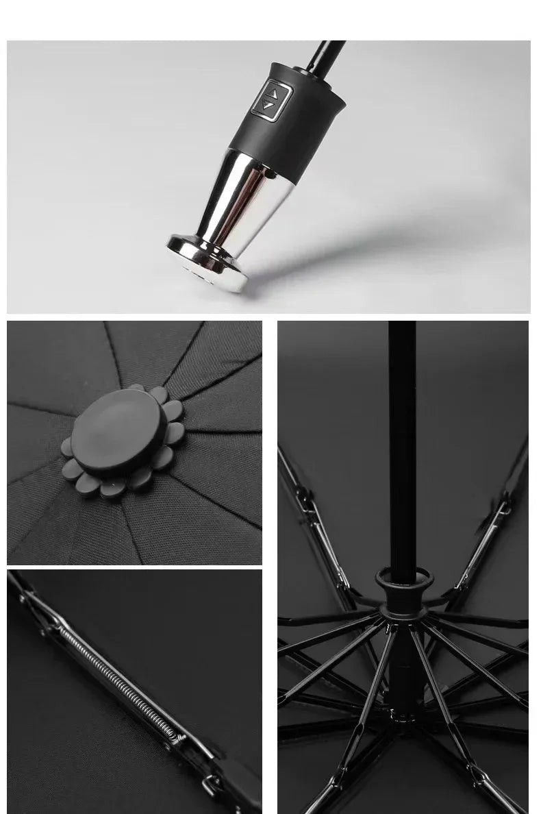 Peugeot 206 207 208 301 307 308 406 408 508 607 2008 3008 4008 5008 RCZ Rifter Car Automatic Folding Windproof Sunshade Umbrella - Blue