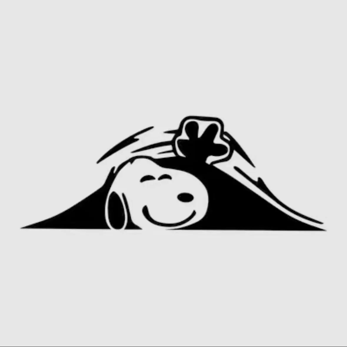Snoopy Holographic Vinyl Decal - black / 20X7.5cm