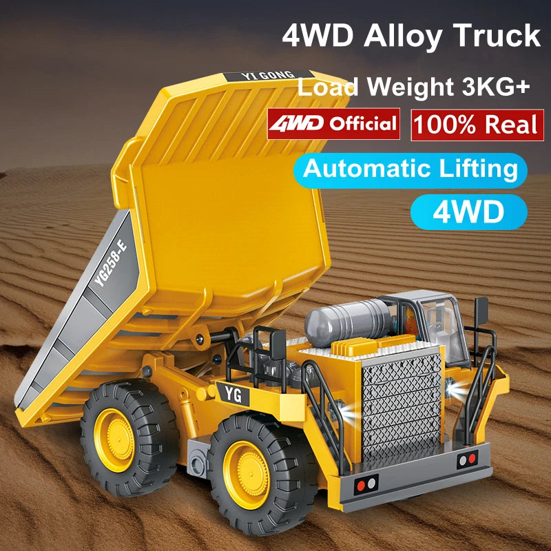 4WD RC Excavator & Dump Truck – Remote Control Construction Vehicles - Dump 1Battery