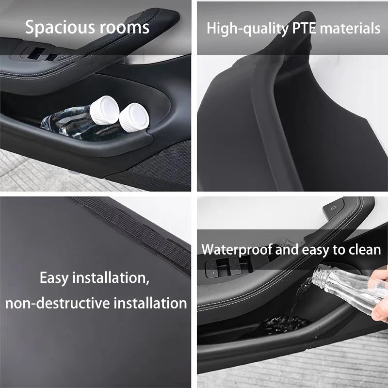 Tesla Model Y Juniper 2025+ TPE Door Storage Tray Set Front & Rear