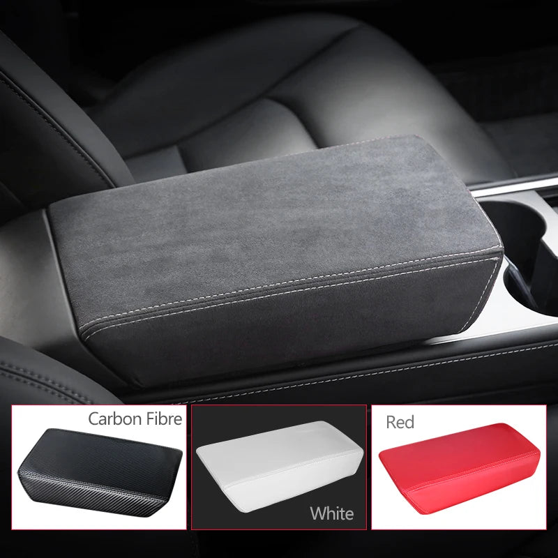 Tesla Model 3 & Model Y Armrest Cushion Cover - Black black line