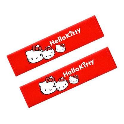 Hello Kitty Bilbelte Skulderpute - Myk tegneserie Bil Sikkerhetstrekk