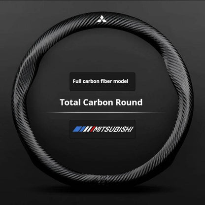 Mitsubishi Leather Steering Wheel Cover – Outlander, Pajero, ASX, Lancer EX, Evolution X, L200, Triton, RALLIART, Colt - Total Carbon