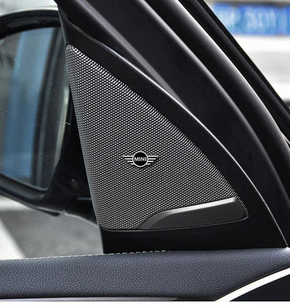 5Pcs/10Pcs Mini Aluminum Car Decorative Stickers For MINI Cooper R56 F56 R50 JCW Cabrio Aceman Countryman Clubman WORKS Roadster - 5pcs MINI