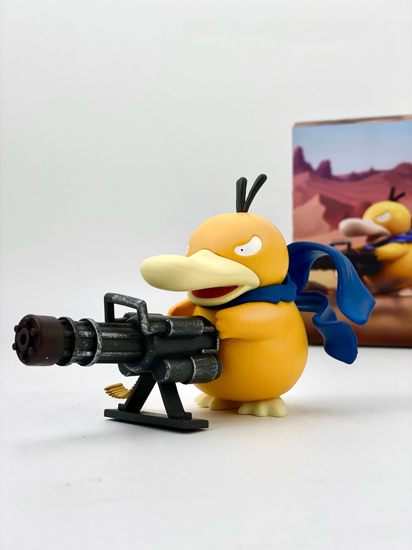 Pokemon Psyduck Gatling Gun Anime Figure