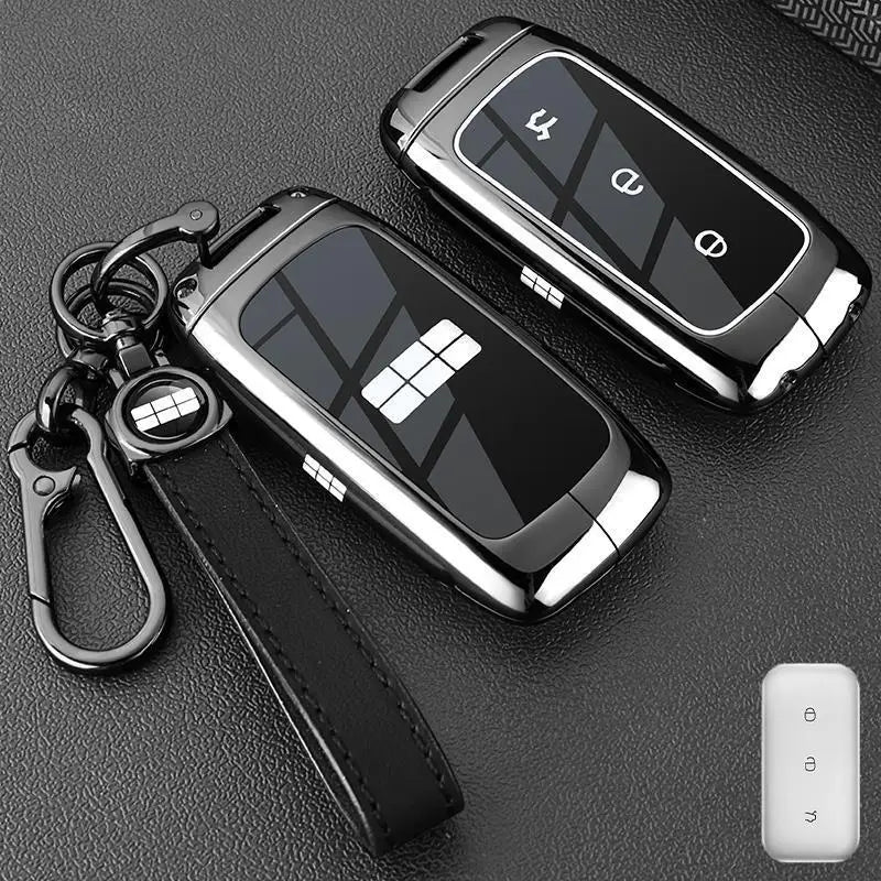 Zinc Alloy Leather Key Case Cover for Geely Galaxy EX5 E5 L6 L7