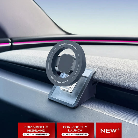 Magnetic Phone Mount for Tesla Model 3 Highland & Model Y 2024–2025 Anti-Vibration