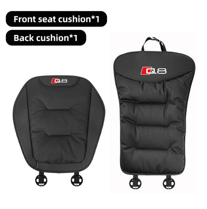 Leather Car Seat Cover Universal Four Seasons Car Front/Rear Seat Cushion for Audi Q3 Q7 Q8 TT Chair Protector Pad Accessories