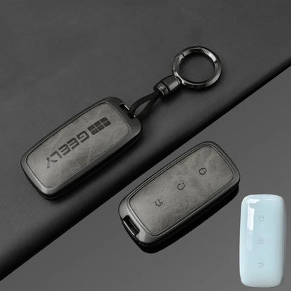 Metal Leather Car Key Case Cover for Geely Proton Vehicles