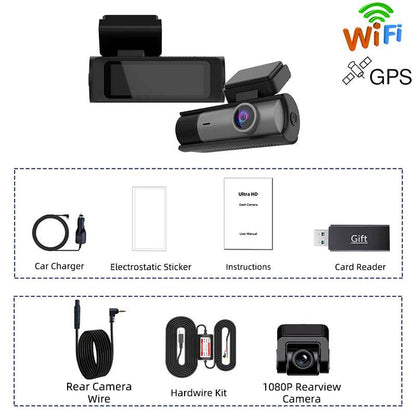 4K Mini Dash Cam With Rear Camera - 