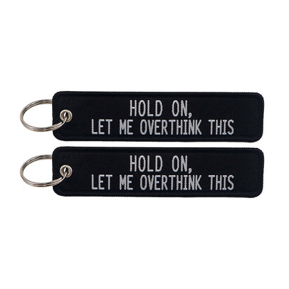 Embroidered Keys Tag Keychain - Personalized Key Identifier Fob