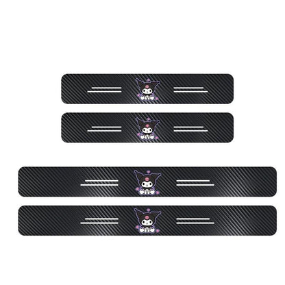 Carbon Fiber Car Door Sill Protector Stickers Anti-Scratch Threshold