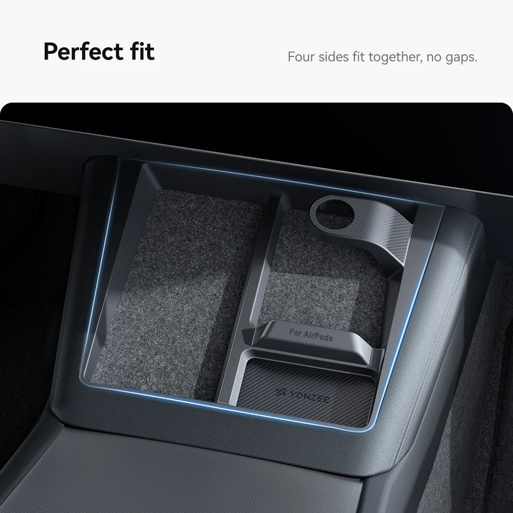 Tesla Model 3 Y Highland Juniper Wireless Charging Tray Non-Slip Frame for Phones Watches Headphones