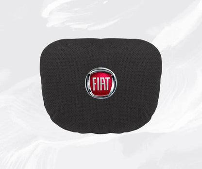 Suede Car Neck Pillow for FIAT 500, Ducato, Panda, Abarth & More – Ergonomic Headrest - headrest 1pc brown