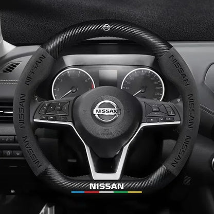 Nissan Carbon Fiber Suede Steering Wheel Cover