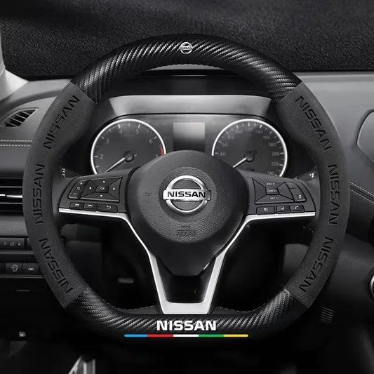 Nissan Carbon Fiber Suede Steering Wheel Cover