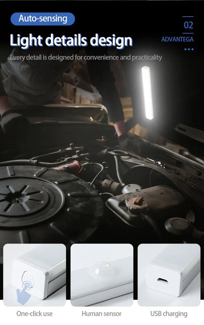 USB Rechargeable Car Sensor Light - Magnetic LED Bar - 10cm