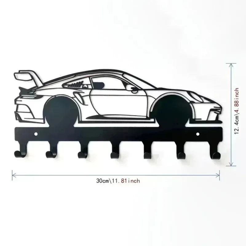 Car Key Rail Industrial Metal Car Key Holder | Wall Mount Automotive Key Hooks ...