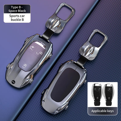 Mercedes-Benz Zinc Alloy Car Key Cover – A, C, E & S Class - Blue