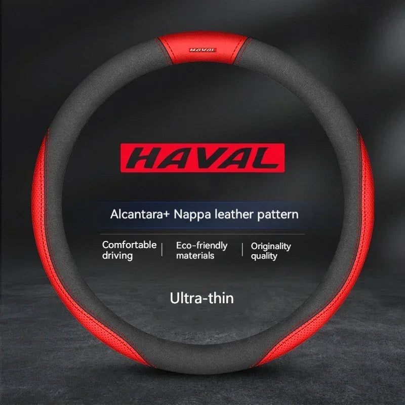 Haval Suede Leather Steering Wheel Cover Anti-Slip Grip
