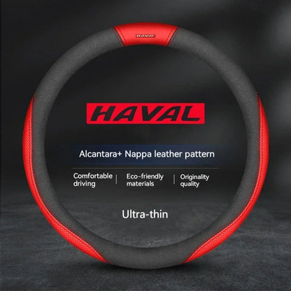 Haval Suede Leather Steering Wheel Cover Anti-Slip Grip