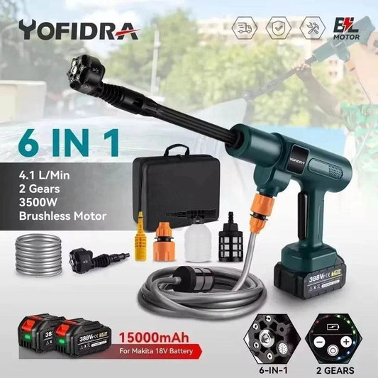 Cordless High Pressure Washer Gun 6-in-1 - 