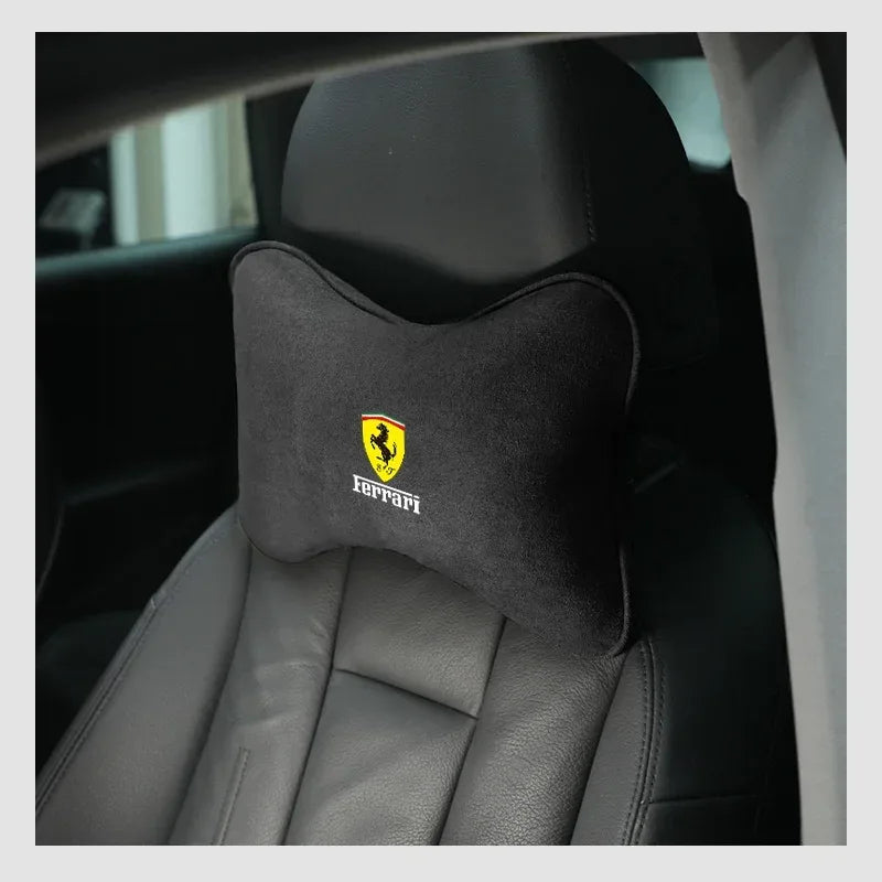 Ferrari Suede Neck Pillow - Black