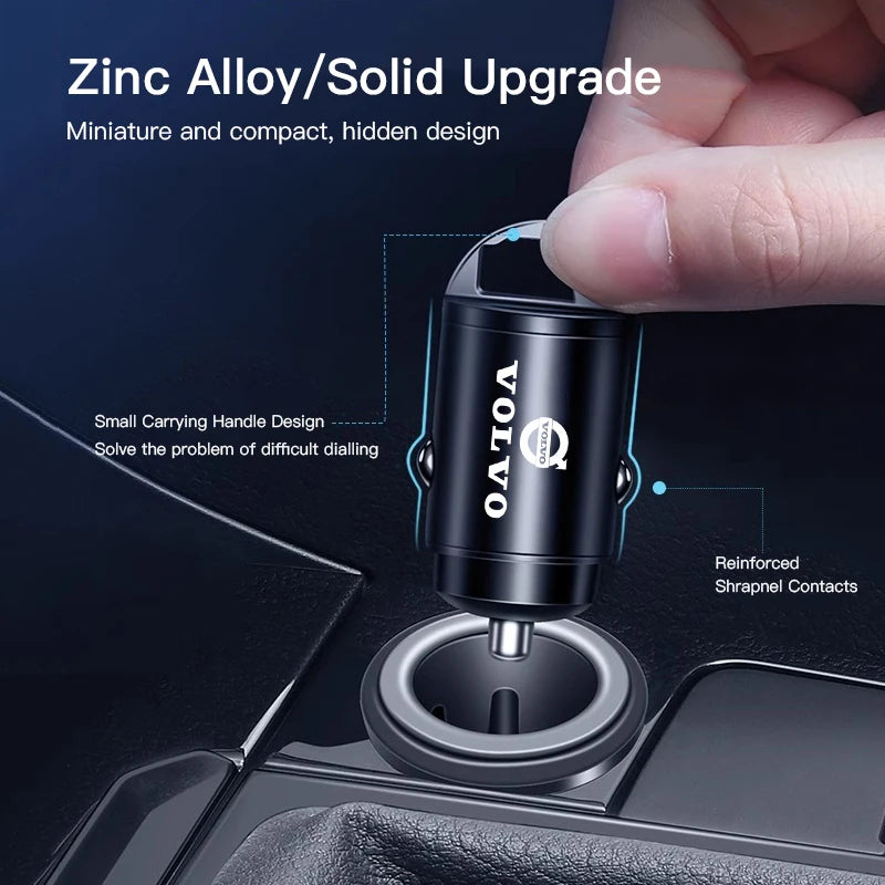 100W QC3.0 PD Fast Car Charger USB-C for Volvo XC60 XC90 S60 V60