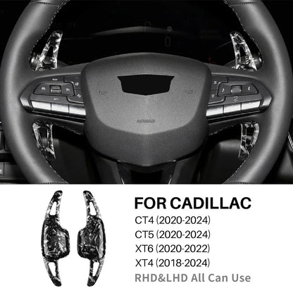 Car Steering Wheel Shift Paddle Shifter For Cadillac CT4 CT5 XT6 XT4 2018 2019 2 - forged pattern / ABS / for XT6 20-22