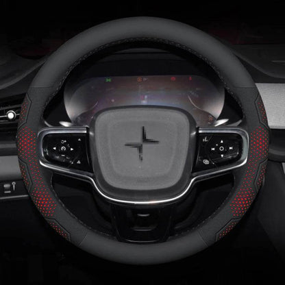 Polestar Carbon Fiber Suede Steering Wheel Cover (2023–2024) - O Leather Red