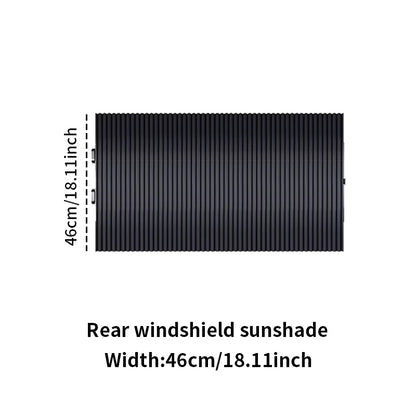 Retractable Car Windshield Sunshade with Suction Cups, Front & Rear UV Blocking Foldable Sun Shade