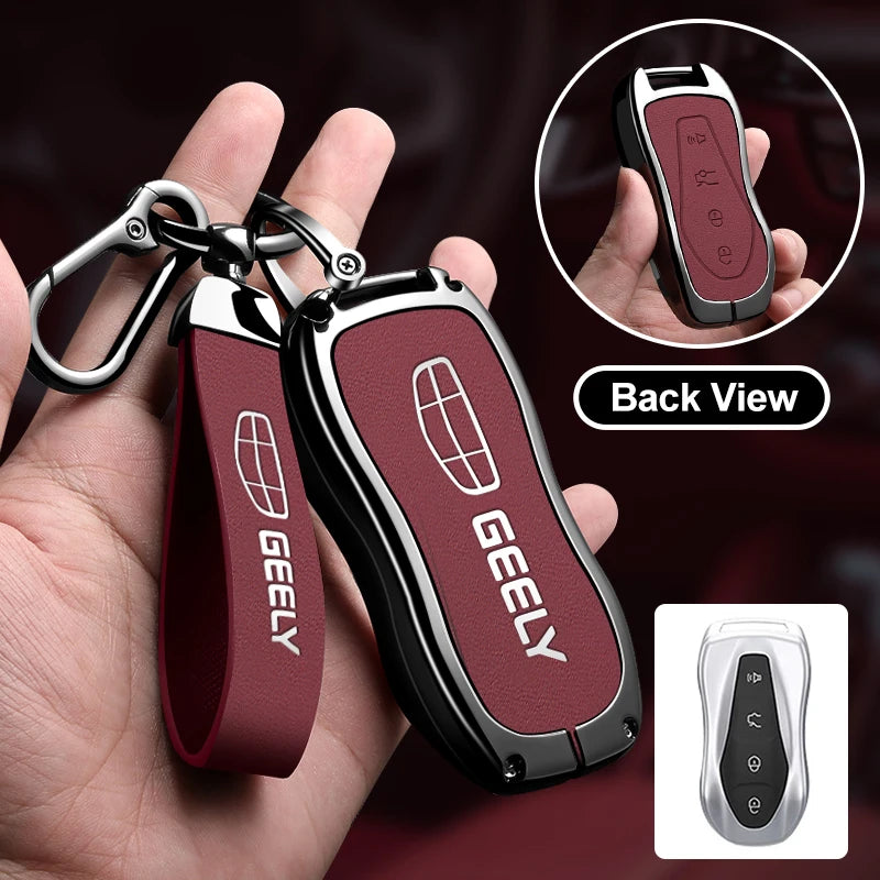 Metal Car Key Fob Cover For Geely Tugella Azkarra Xingyue Boyue