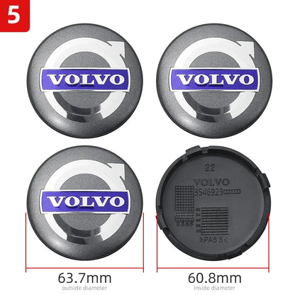 4pcs 64mm Volvo Wheel Center Caps