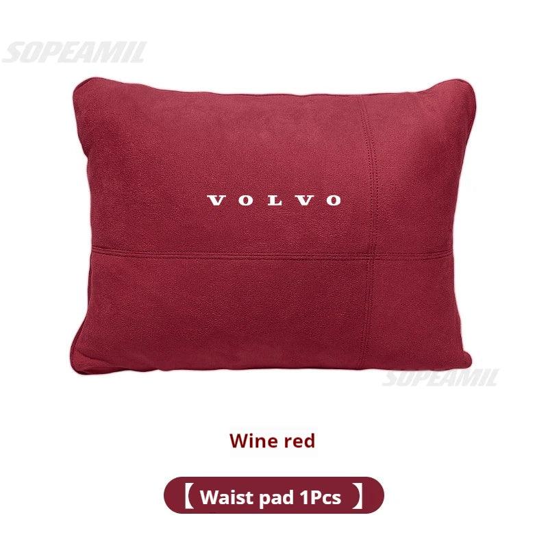Volvo Car Headrest & Lumbar Support Pillow - Red Waist pillow