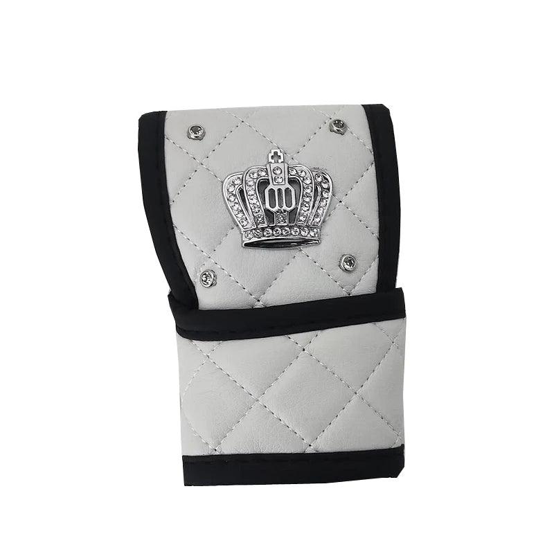 Diamond Crystal Car Seat Belt Pad + Gear Shifter Handbrake Cover Set