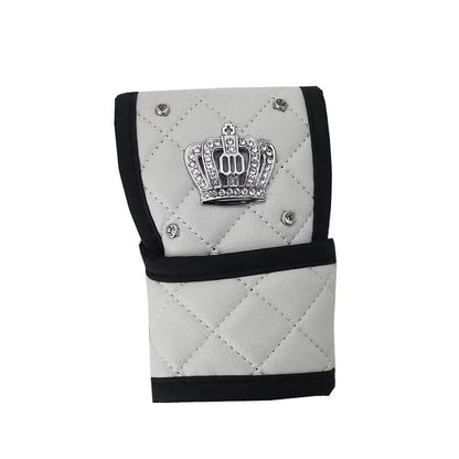Diamond Crystal Car Seat Belt Pad + Gear Shifter Handbrake Cover Set