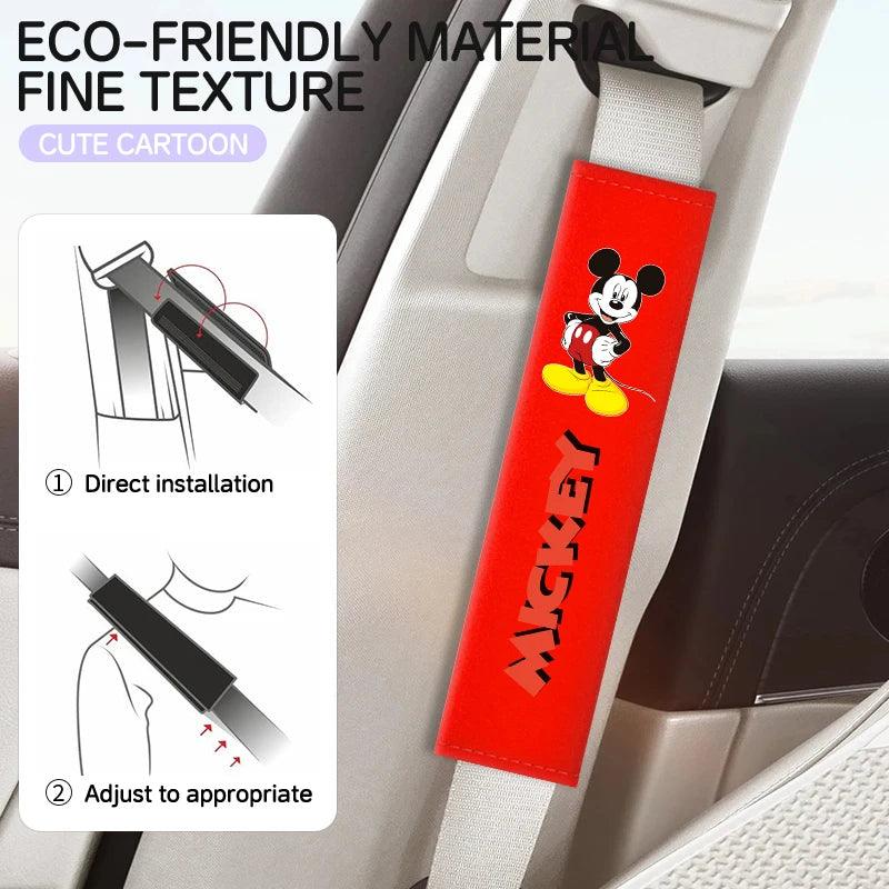 Mickey Mouse Seatbelt Cover - Disney Car Shoulder Pad Cushion