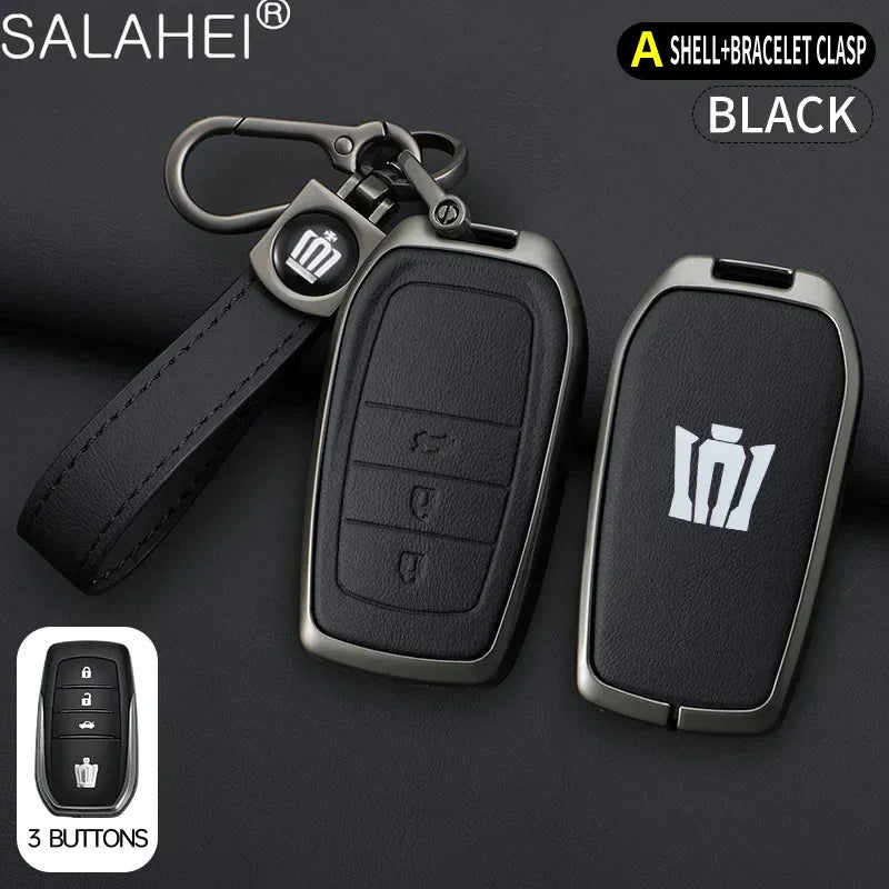 Toyota Key Cover - Zinc Alloy Case - B-black keyring