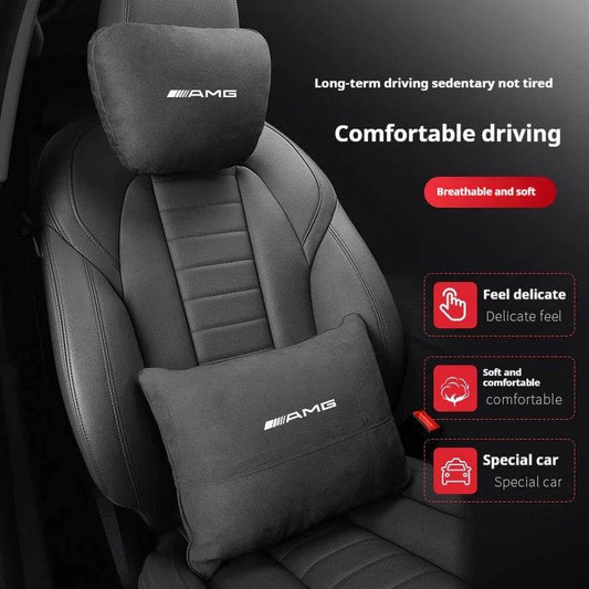 Car Headrest Lumbar Rest Cushion Neck Support Neck Pillow For Mercedes-Benz AMG A C E S V Class Sprinter GLC ML SLK CLS GLA GLK - 