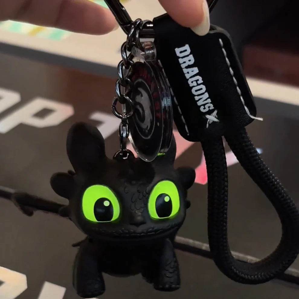 Light Up Night Fury Keychain – Glowing Dragon - 