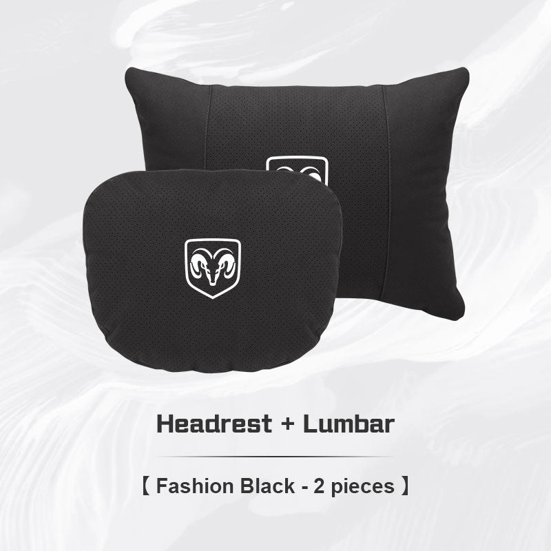 Dodge Neck Pillow and Lumbar Support Cushion Set