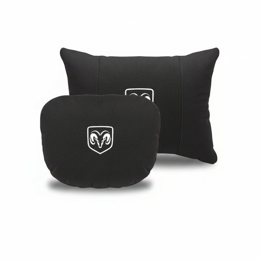 Dodge Neck Pillow and Lumbar Support Cushion Set