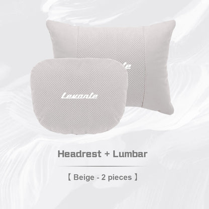 Levante Car Neck Pillow and Lumbar Support Cushion Set