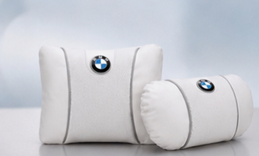 BMW Car Neck Pillow and Lumbar Support Cushion Set