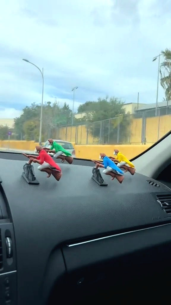 Witch Wizard Car Dashboard Ornament – Broomstick Drift Decor