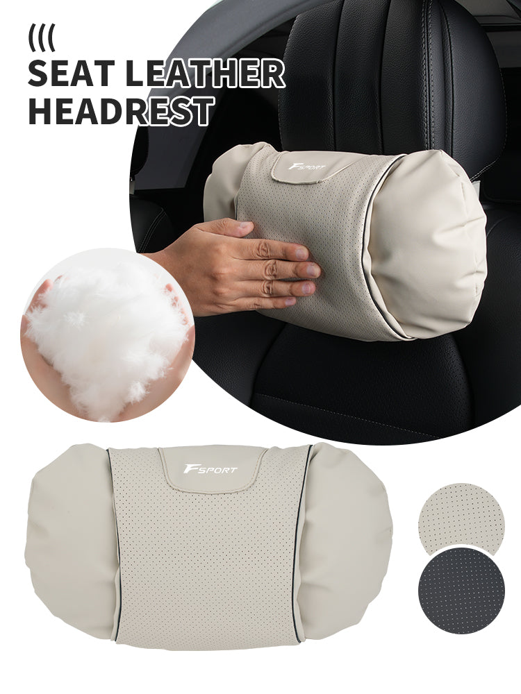 F Sport Car Seat Headrest & Lumbar Support Pillow Set