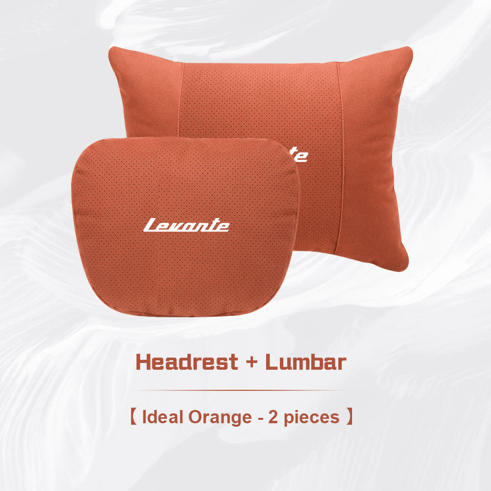 Levante Car Neck Pillow and Lumbar Support Cushion Set