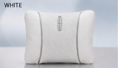 Lincoln Car Neck Pillow & Lumbar Support Cushion - Lumbar White