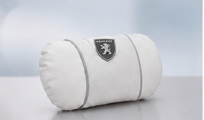 Peugeot Car Neck Pillow & Lumbar Support Cushion - Headrest White